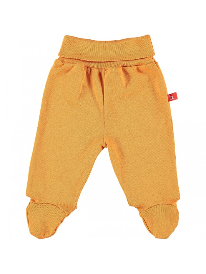 Pantaloni con piedini arancione per prematuro