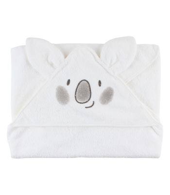 Asciugamano biologico bianco con cappuccio per prematuri