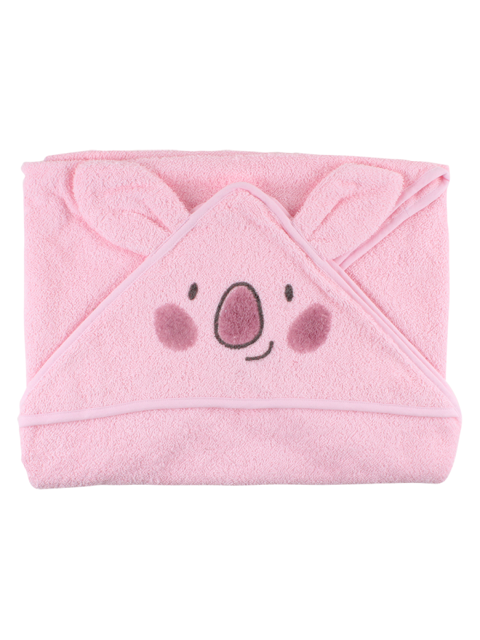 Asciugamano biologico rosa con cappuccio per prematuri